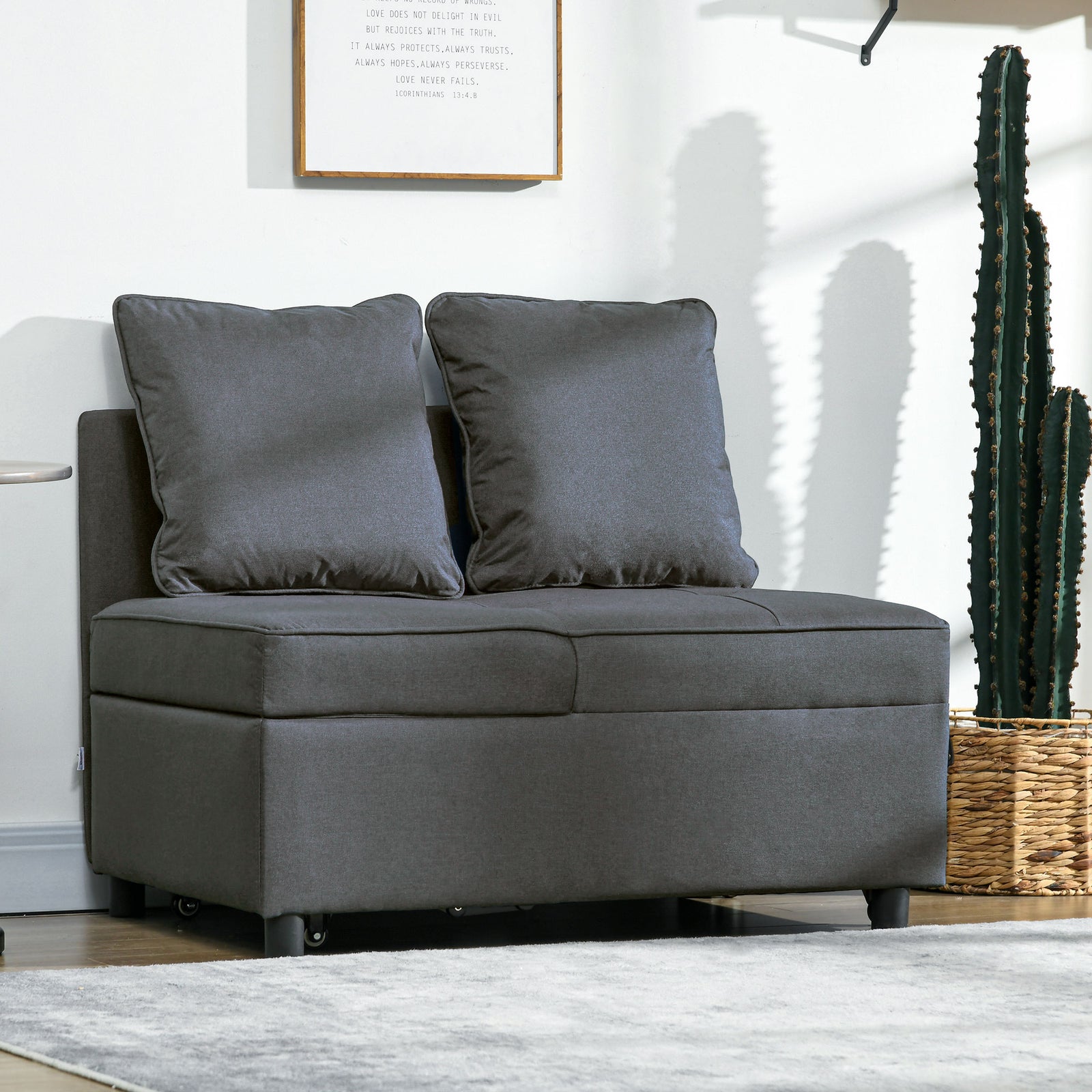 Folding Sleeper Sofa Bed Chair With Pillows Pocket | One Size