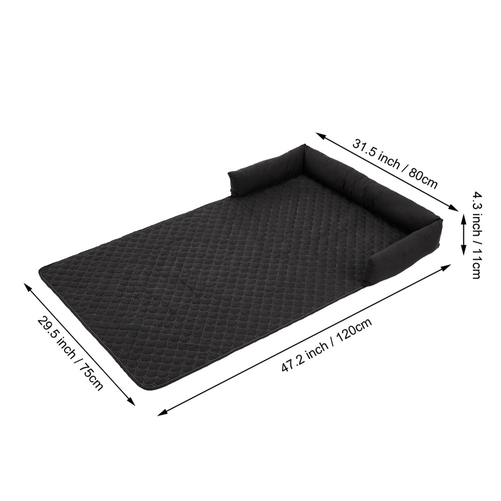 75x120cm Waterproof Pet Bed Furniture Protector Mat Dog Sofa Cover With Pillow