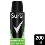 Men Deodorant Spray Bergamot & Mint With 48hrs Protection 200ml, 3 Pack | Set of 3