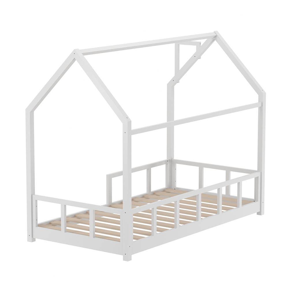 Kid’s Bed With House Frame Pine Wood | White