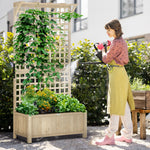 Wooden Trellis Planter With Drain Holes | Yellow