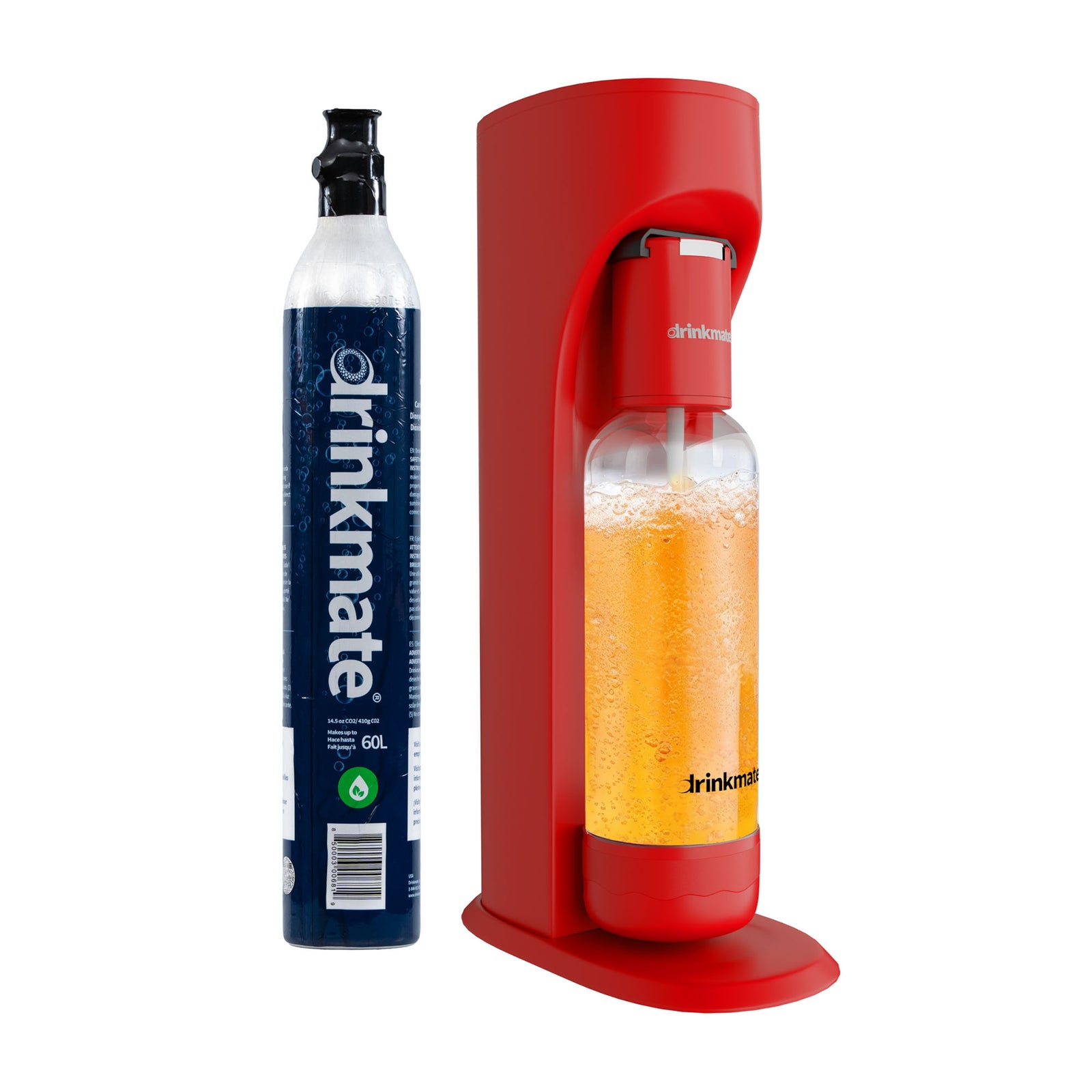 Omnifizz Soda Maker, Sparkling Water Maker With 60l Co2 Canister | Set-of-1 | Red