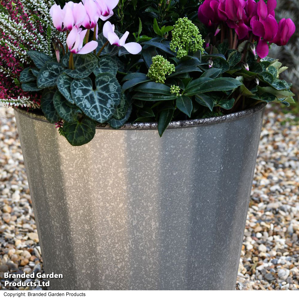 Planter Metal Effect Steel 32cm | Set of 1