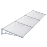 270cm W X 90cm D X 28cm H Door Window Awning Canopy Rain Cover