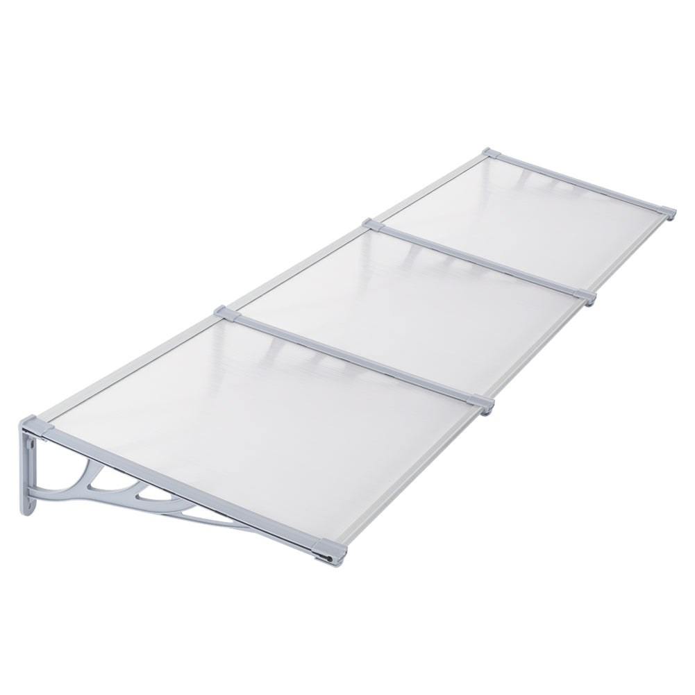 270cm W X 90cm D X 28cm H Door Window Awning Canopy Rain Cover