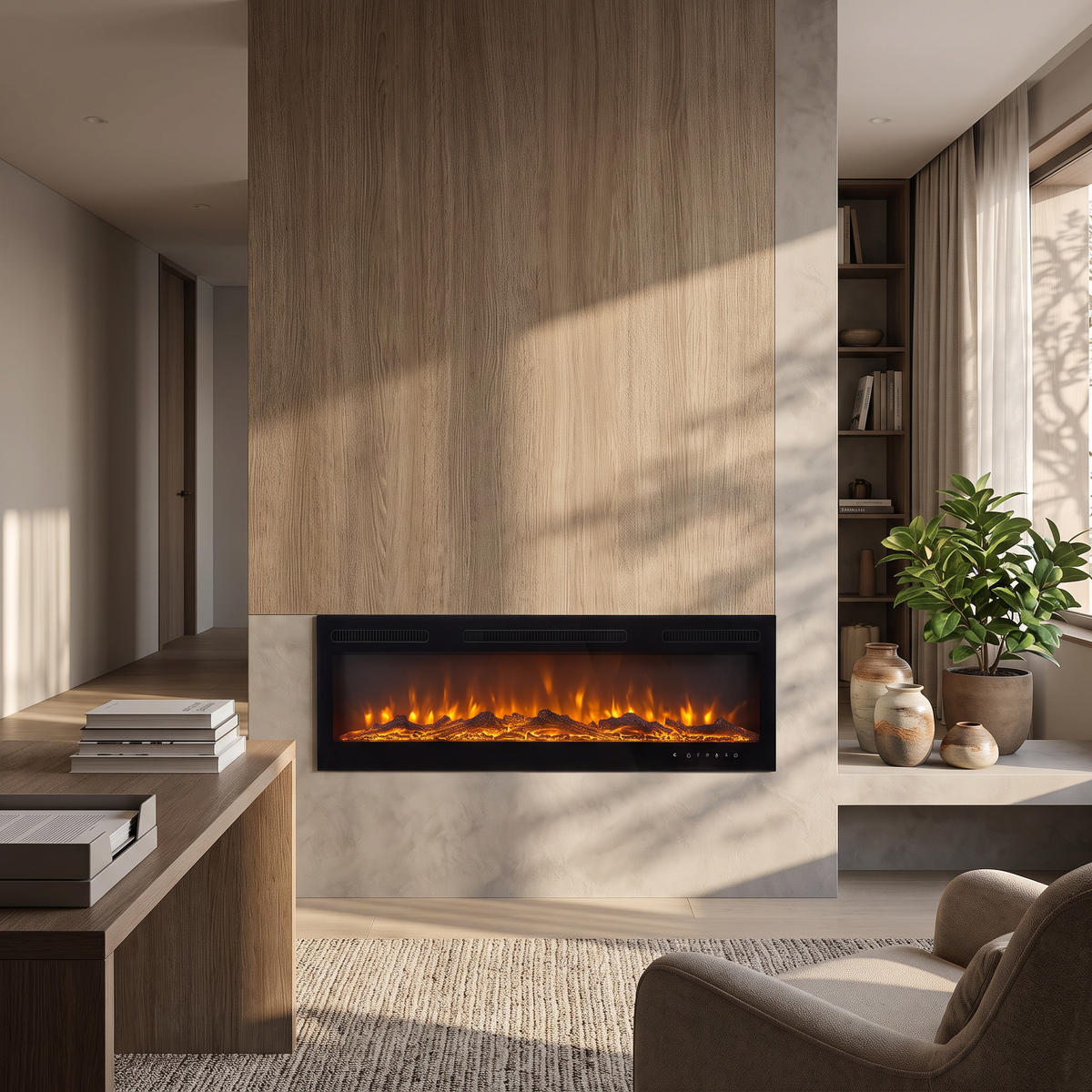 Breeins Electric Fireplace With Remote Control