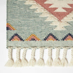 Tenali Blue Kilim Wool Rug | 150cm x 220cm | Blue