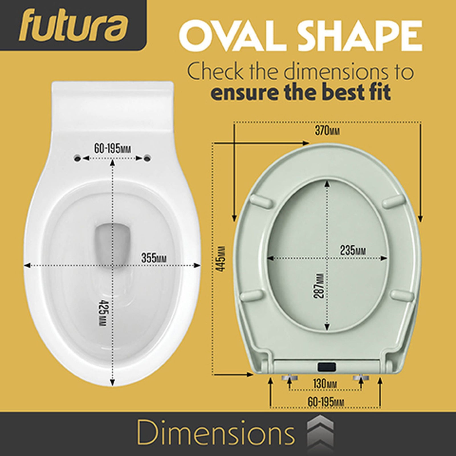 Toilet Seat Soft Close Oval Shape, Premium Thermoplastic, Quick Release, Top & Bottom Fixings | Sage Green