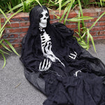 Halloween Hanging Skeleton Ghost With Motion Sensor