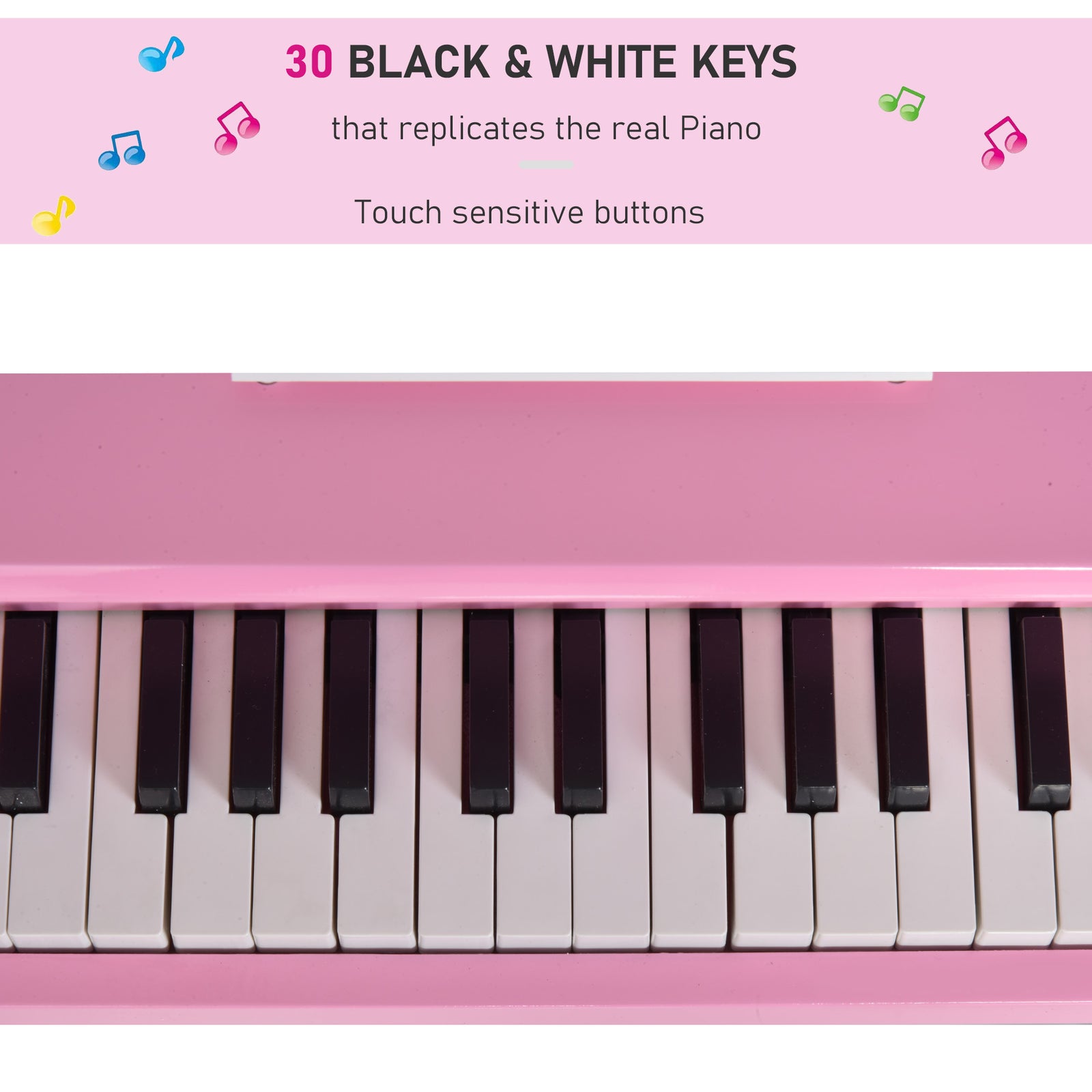 30 Keys Mini Kids Piano With Music Stand And Bench Best Gifts Toy