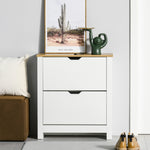 12/18 Shoe Storage Cabinet 4/6 Shelves 2/3 Drawers 4 Legs | Medium | White