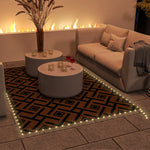 Rug W/ Led Light And Carry Bag 182x274cm Brown/black