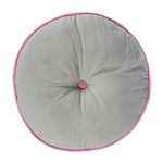 Round Plain Floor Cushion | 43cm x 43cm | Pink & Grey