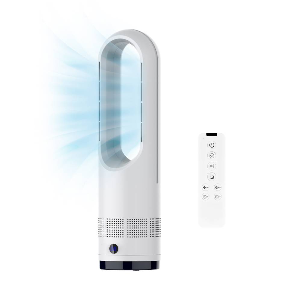 Freestanding Adjustable Bladeless Fan With Remote Control