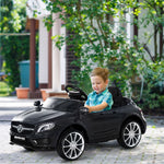 6v Licensed Mercedes Benz Kids Ride On Car W/ Remote Light Music | Black