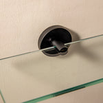 Bathroom Shelf, Bathroom Organizer, Glass, Matt Black, Start Collection