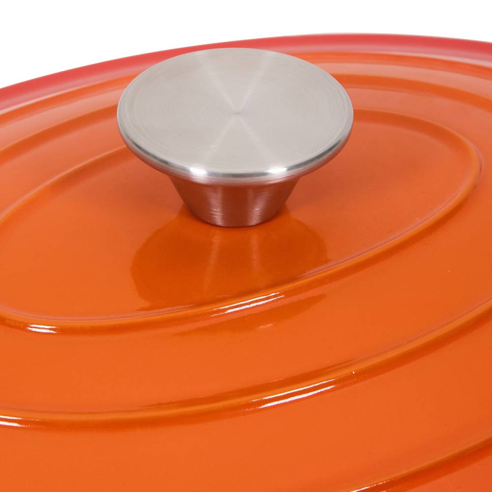4.6l Enamelled Cast Iron Dutch Oven Pot For Bread Baking | Orange
