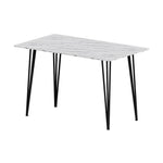120cm W X 70cm D X 75.5cm H Modern Dining Table With Mdf Tabletop & Metal Legs