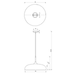 Pendant Lamp Lincoln 1xe27 35cm | 35cm | Black