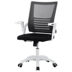 Office Desk Mesh Swivel Chair Computer Ergonomic Chair | White & Black
