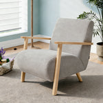 Chenille Upholstered Armchair | Grey