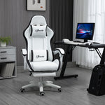 Reclining Pu Gaming Chair W/ Headrest | Black