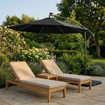 Led Cantilever Parasol 3m | Black
