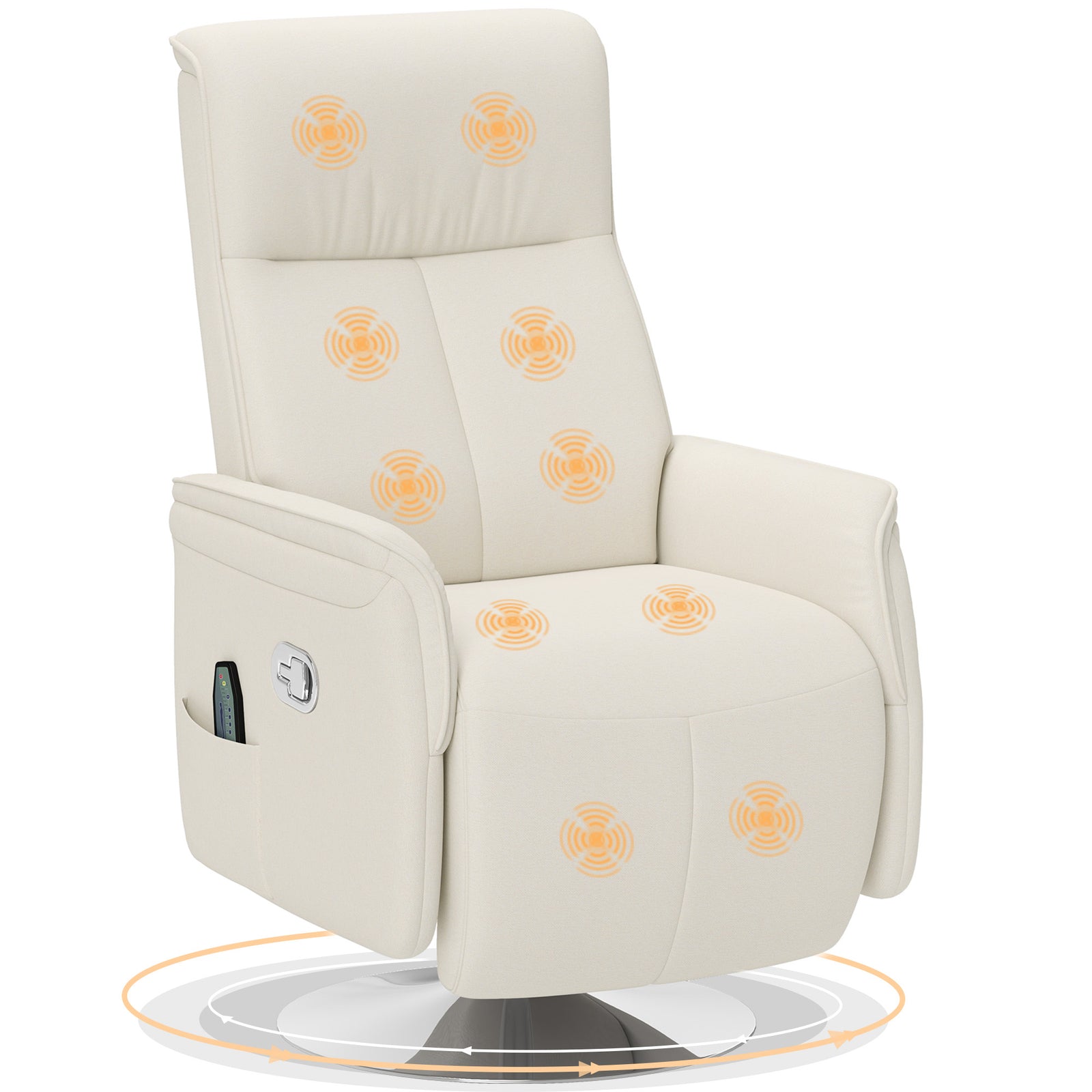 Massage Reclining Chair With Adjustable Backrest