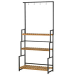 3 Tiered Plant Stand Rack With Hanging Hooks Indoor Outdoor