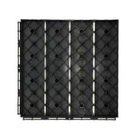 Polydeck Pvc Interlocking Decking Tiles - Black | Set of 12 | Black