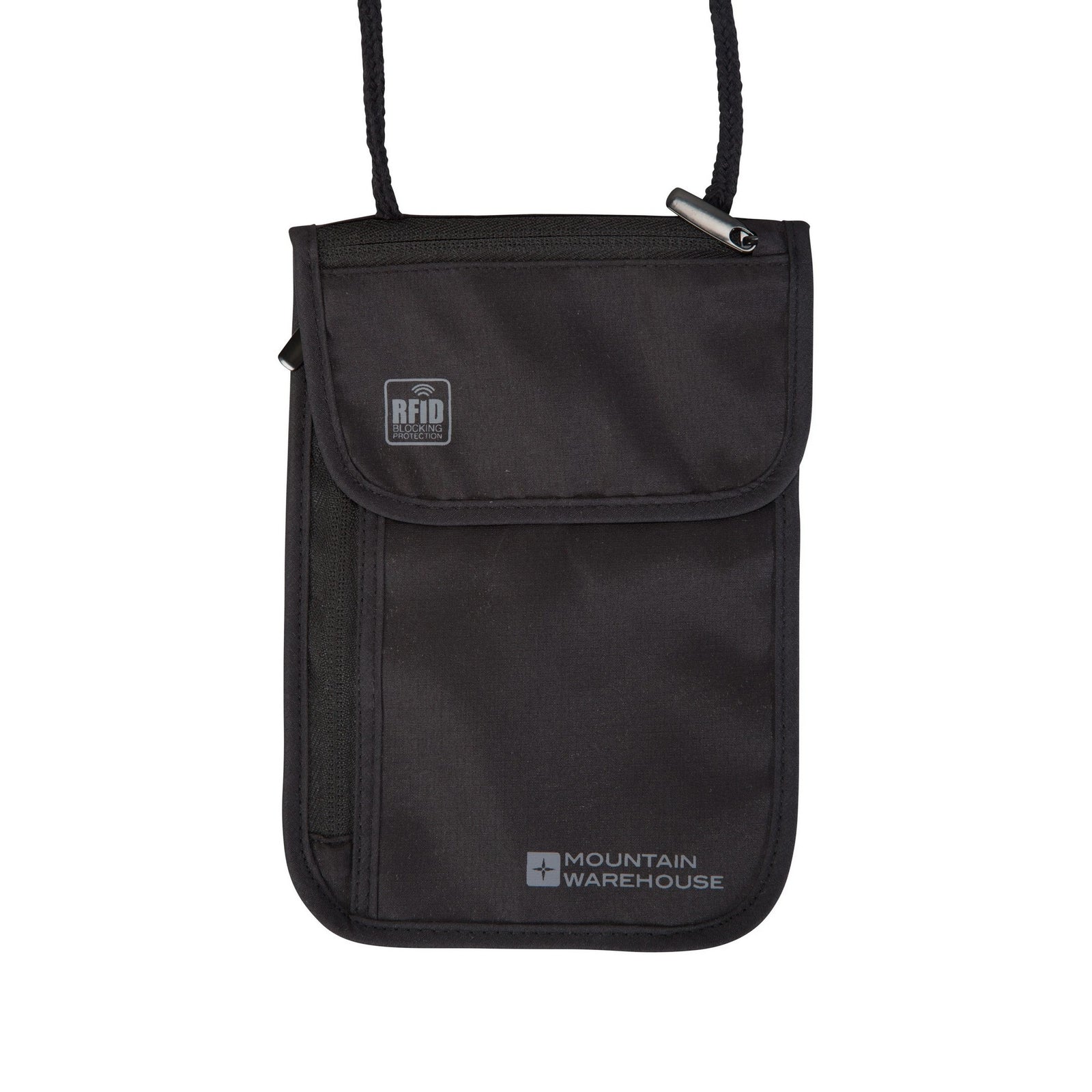 Logo Rfid Blocking Neck Pouch | One Size | Black