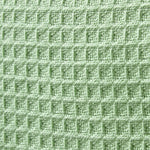 Organic Cotton Waffle Blanket/ Throw | 125cm x 150cm | Green