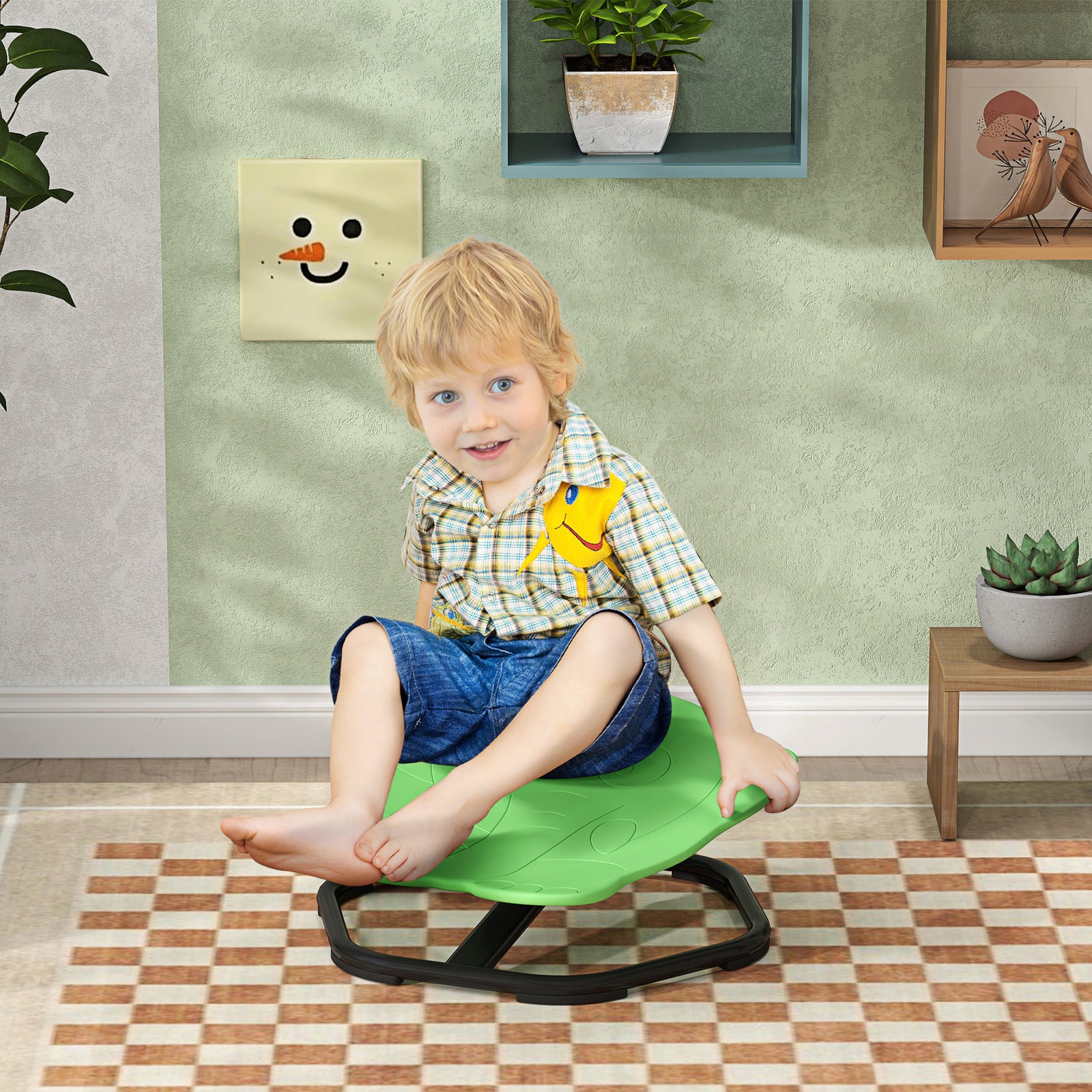 Sensory Spinning Chair For Autism Kids, For Coordination & Balance | Green