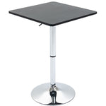 Height Adjustable Bar Table, Square Top, Metal