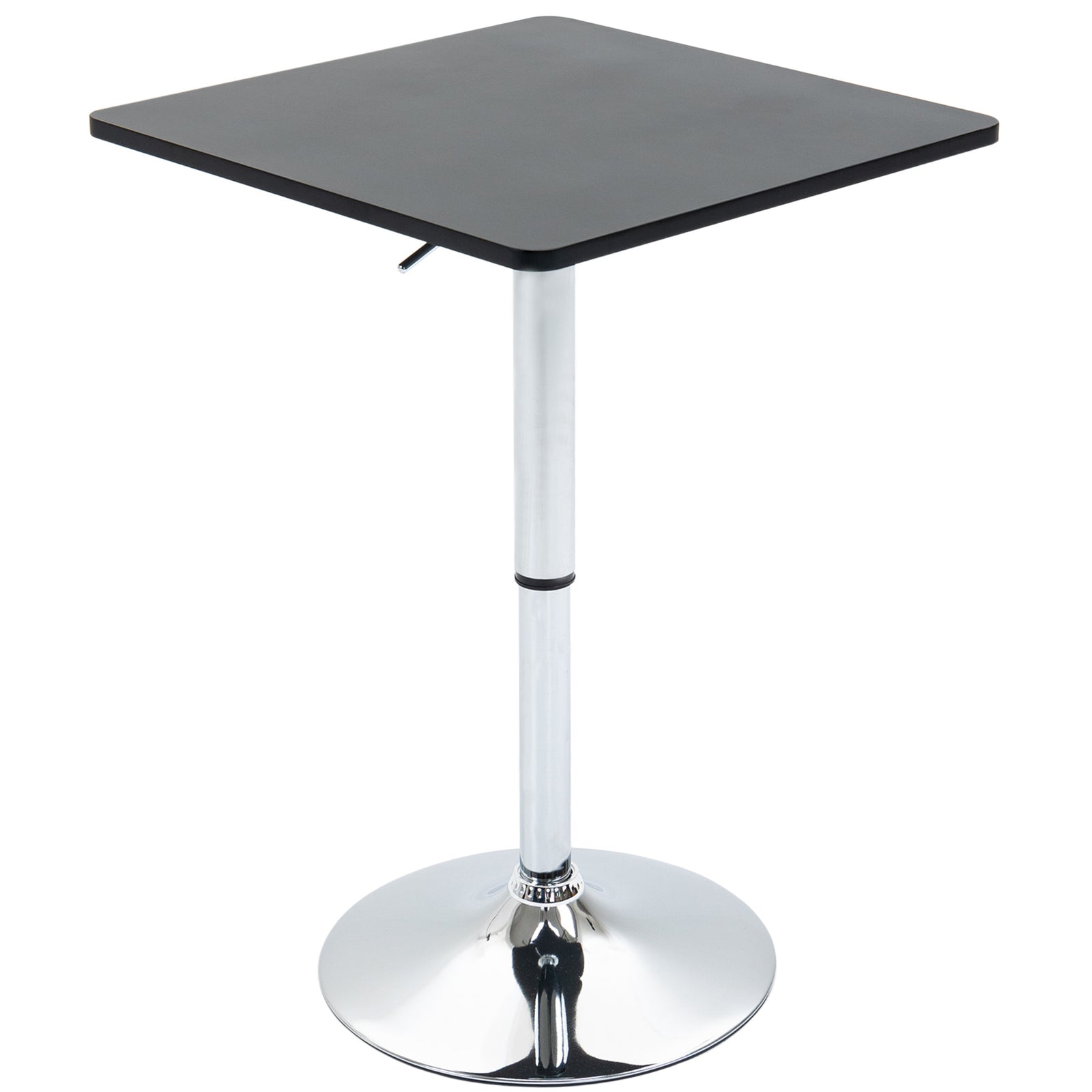 Height Adjustable Bar Table, Square Top, Metal