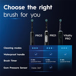 Vitality Pro Duo Rechargeable Electric Toothbrush, Black & Lilac