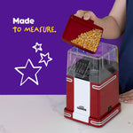 1200w Red Retro Popcorn Maker Hot Air Machine With 6 Boxes