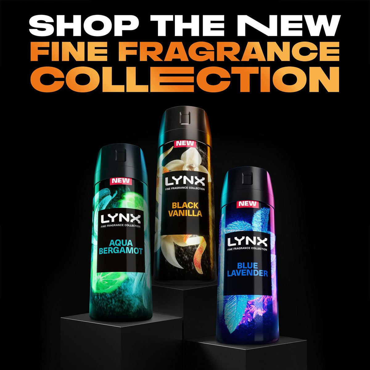 Fine Fragrance Collection Black Vanilla Deodorant Body Spray 150ml | Set of 36