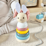 Wooden Rabbit Stacking Rings Toy
