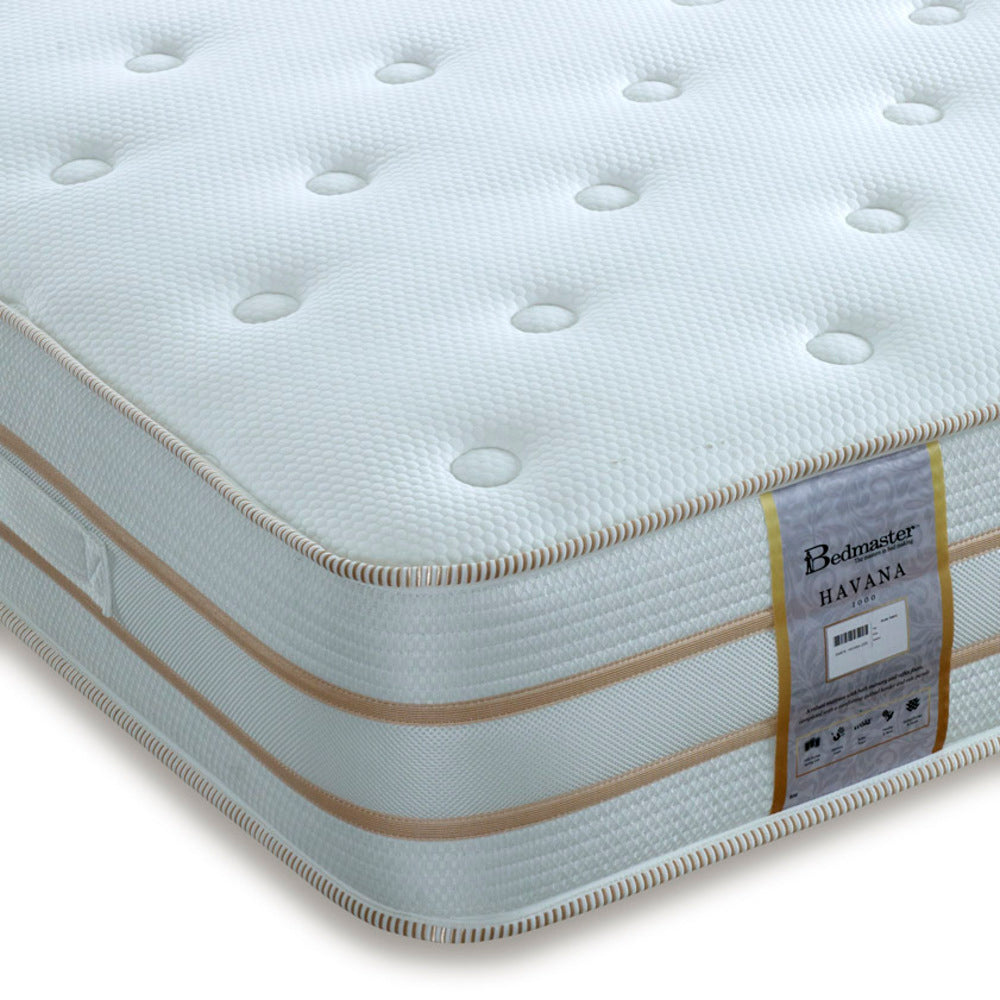 Havana 2000 Pocket Sprung Memory Foam Mattress | Small Double | White
