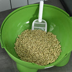 Large Cat Litter Box, Hooded Tray W/ Scoop | Green