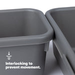 8pc Interlocking Drawer Organiser Grey