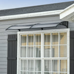 Door Canopy, Outdoor Rain Shelter, 196 X 75cm | Black