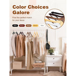 20 Pack Wooden Clothes Hangers With Non Slip Bar | Natural