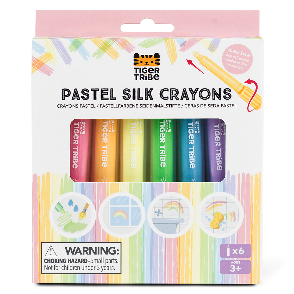 Pastel Silk Crayons - 6pc Twistable Crayon Set