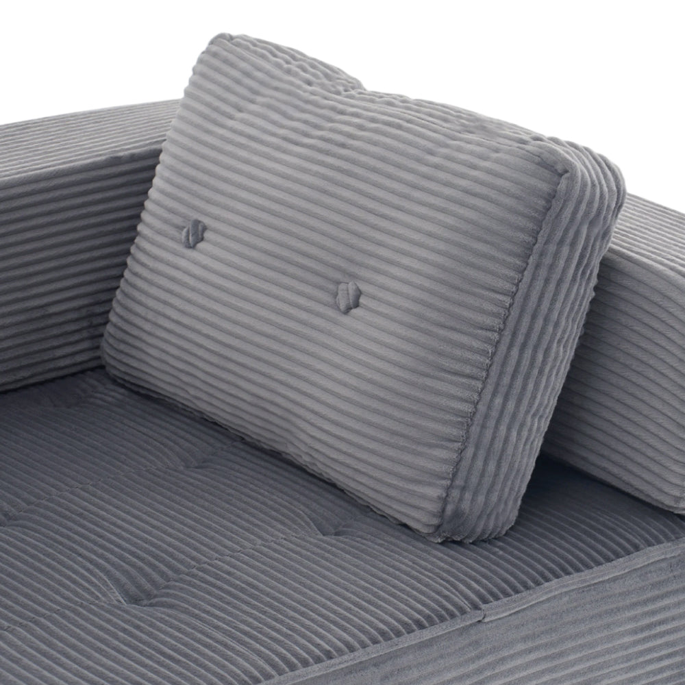 Folding Sofa Bed With Pillow | Grey