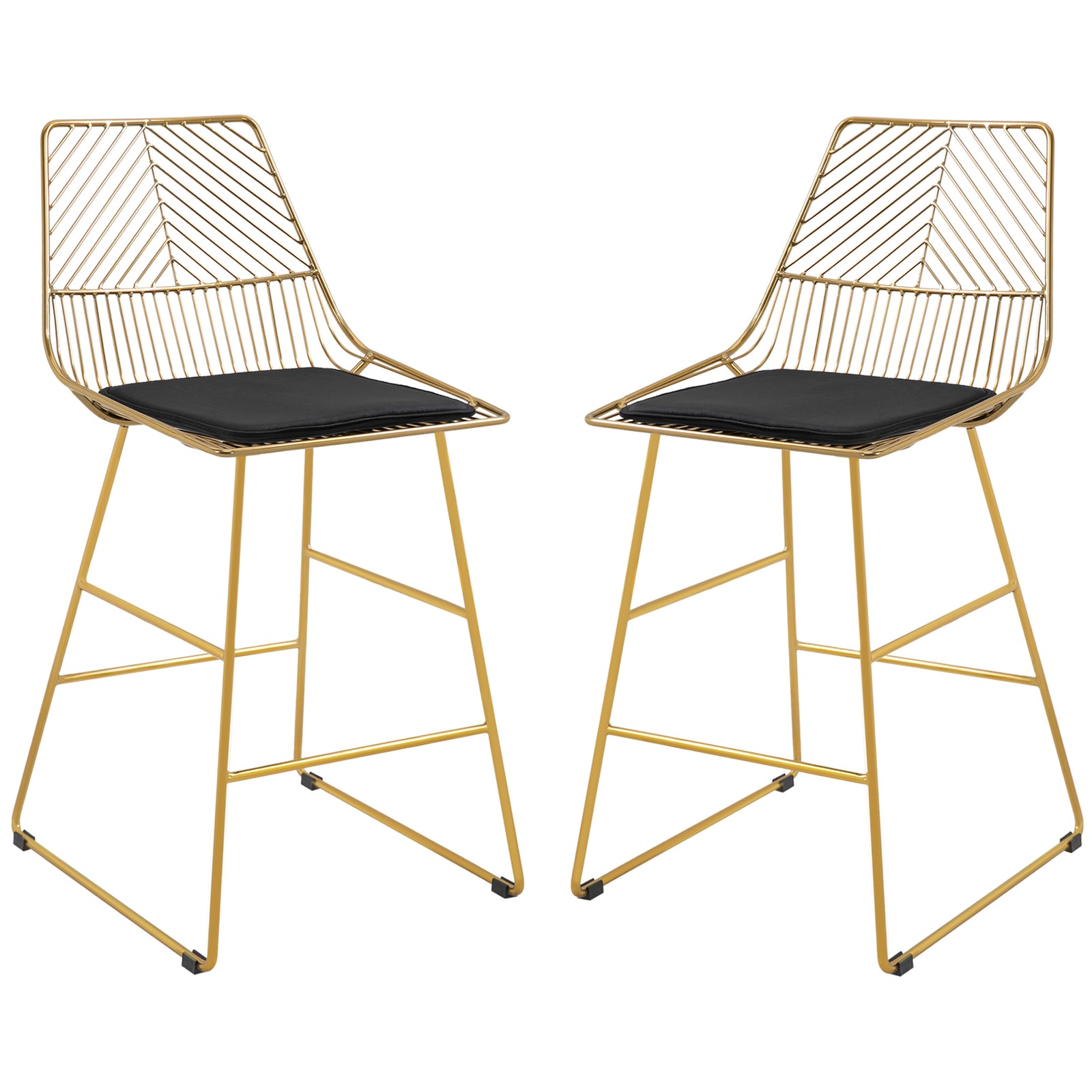 Modern Counter Height Bar Stools Wire Metal