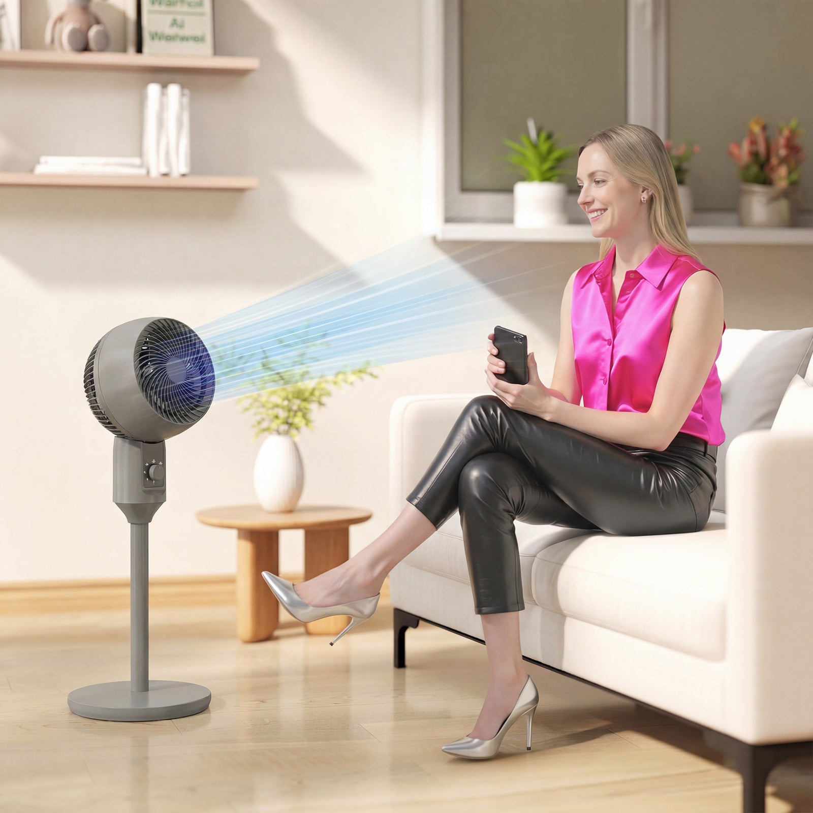 9" Pedestal Cooling Fan With Adjustable Speed | Grey