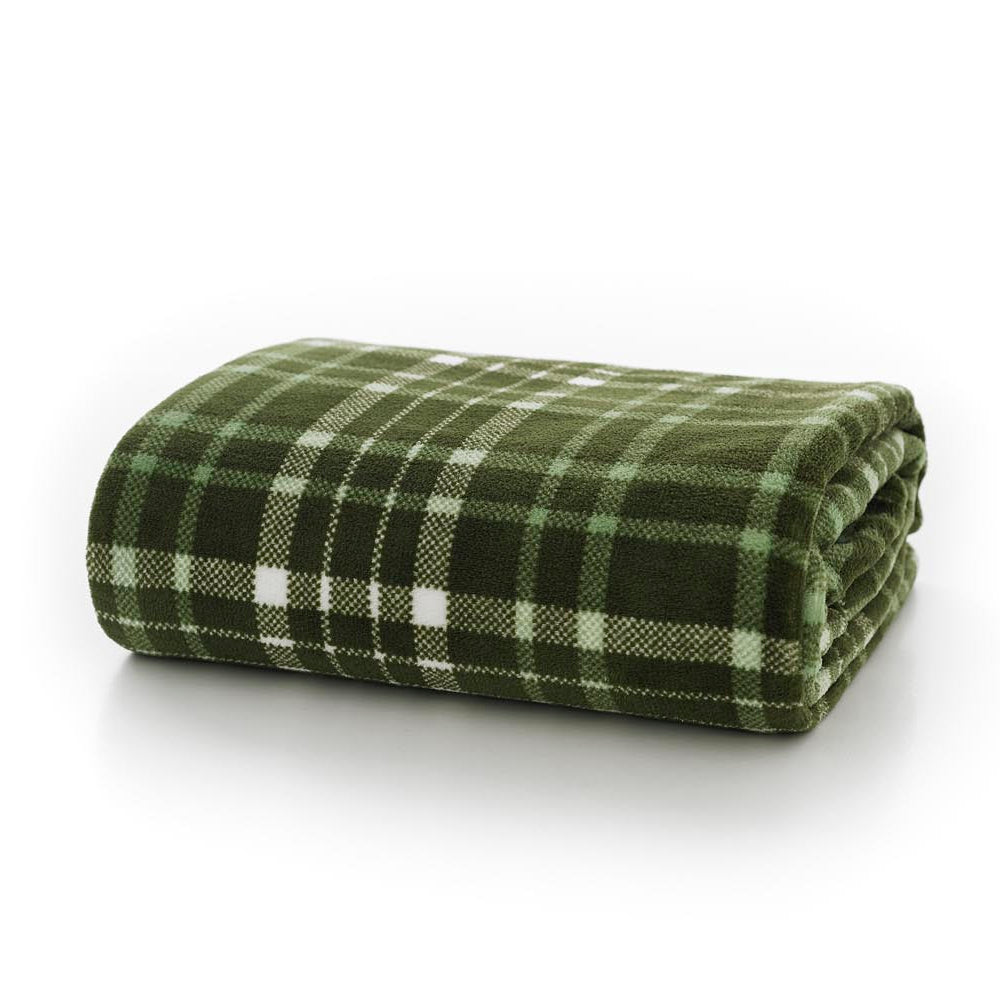 Snuggle Touch Microfibre Supersoft Fleece Throw | 140cm x 180cm | Olive