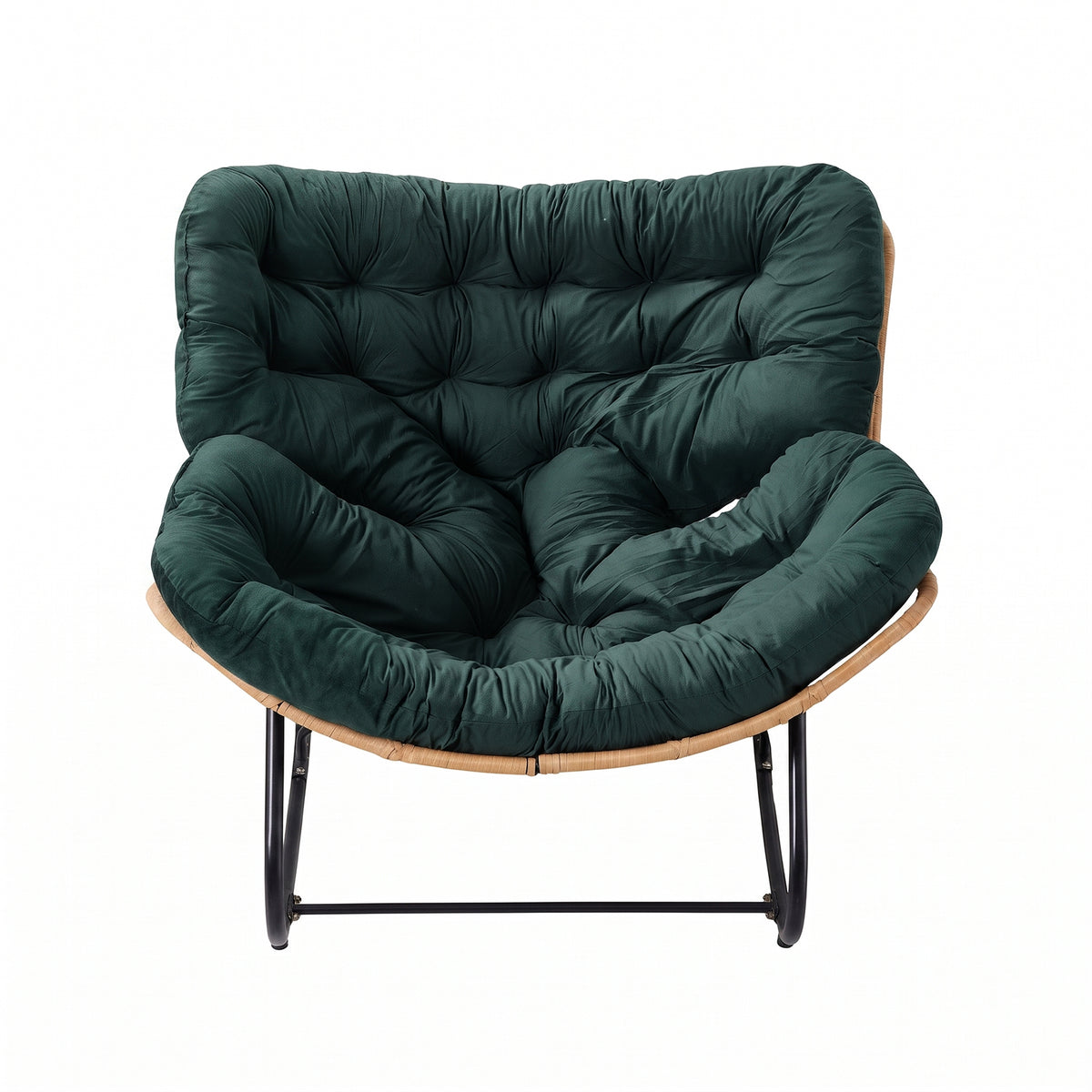 Modern Rocking Chair with Cushion – Large | Green